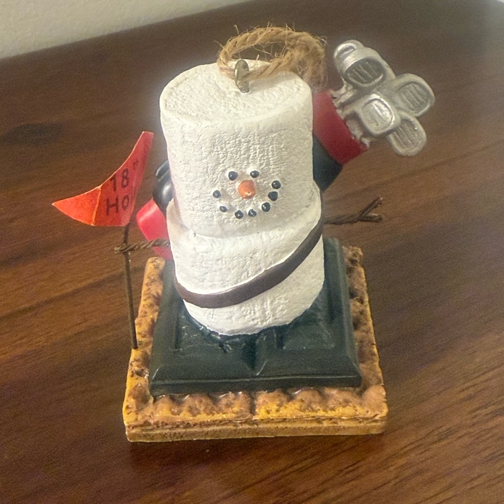 Original S’mores Midwest Christmas Ornament Golfer Caddie Marshmallow Man Smore